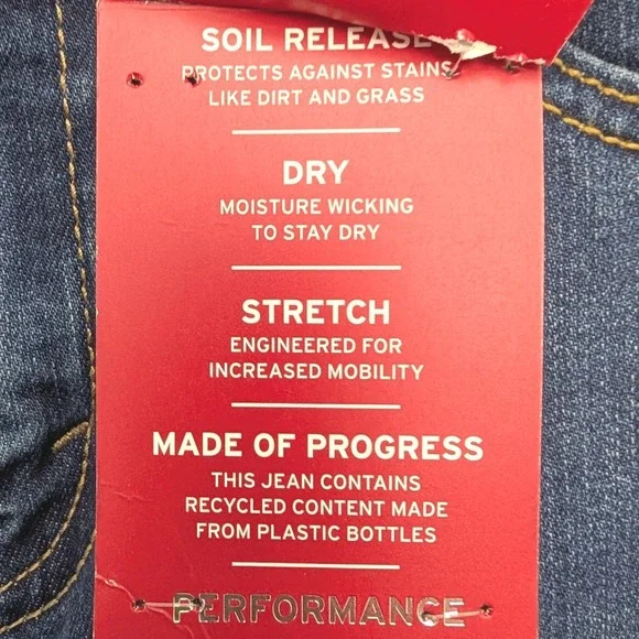 NWT Levis 511 Slim Performance Jeans Kids Size 14 Reg 27x29 Blue - Picture 14 of 15